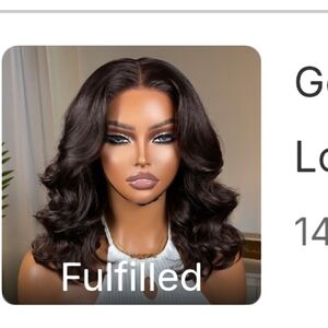 Elegant Brown Wavy Hair Wig